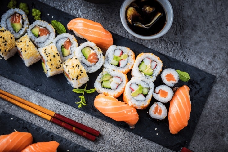 Sushi/maki à la truite
